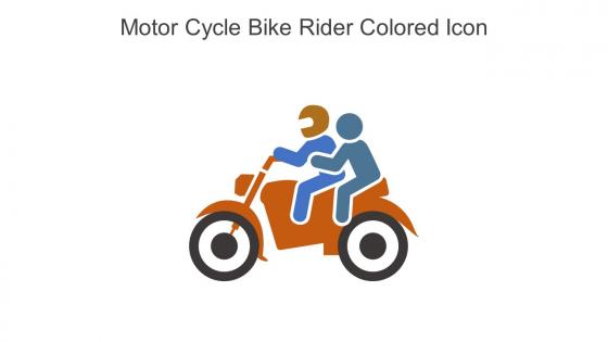 Motor Cycle Bike Rider Colored Icon In Powerpoint Pptx Png And Editable Eps Format