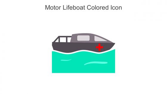 Motor Lifeboat Colored Icon In Powerpoint Pptx Png And Editable Eps Format