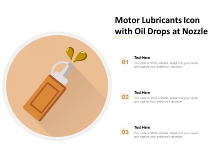Motor lubricants icon with oil drops at nozzle