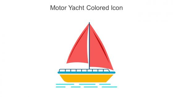 Motor Yacht Colored Icon In Powerpoint Pptx Png And Editable Eps Format