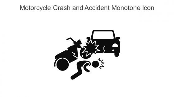 Motorcycle Crash And Accident Monotone Icon In Powerpoint Pptx Png And Editable Eps Format