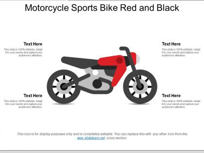 Motorcycle sports bike red and black