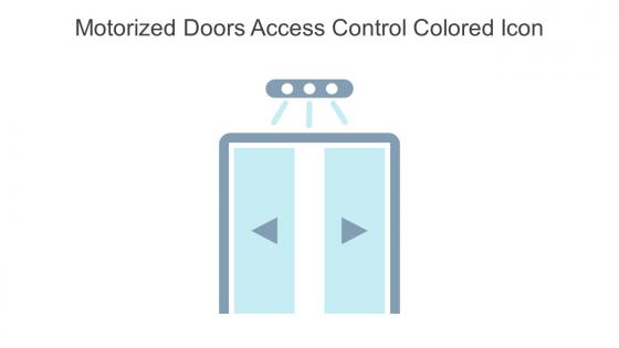 Motorized Doors Access Control Colored Icon In Powerpoint Pptx Png And Editable Eps Format