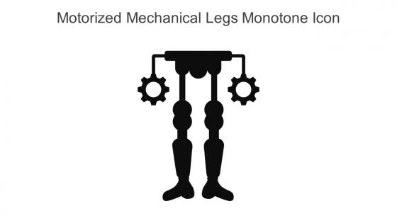 Motorized Mechanical Legs Monotone Icon In Powerpoint Pptx Png And Editable Eps Format