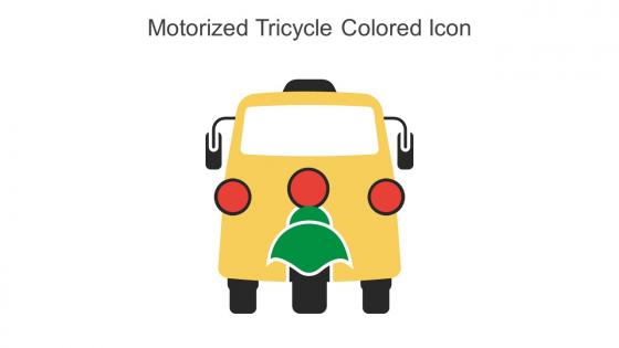 Motorized Tricycle Colored Icon In Powerpoint Pptx Png And Editable Eps Format