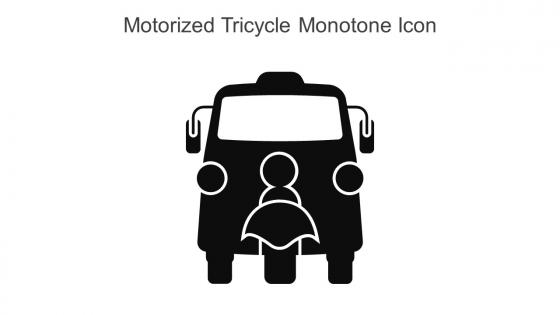 Motorized Tricycle Monotone Icon In Powerpoint Pptx Png And Editable Eps Format
