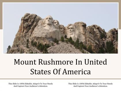 Mount rushmore in united states of america