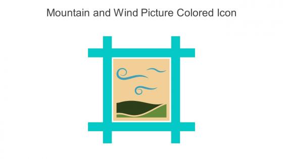 Mountain And Wind Picture Colored Icon In Powerpoint Pptx Png And Editable Eps Format