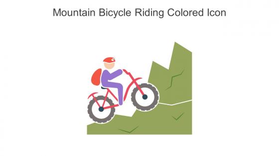 Mountain Bicycle Riding Colored Icon In Powerpoint Pptx Png And Editable Eps Format