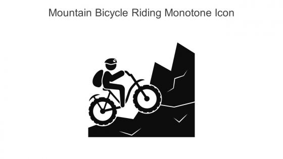 Mountain Bicycle Riding Monotone Icon In Powerpoint Pptx Png And Editable Eps Format