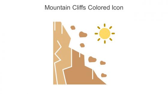 Mountain Cliffs Colored Icon In Powerpoint Pptx Png And Editable Eps Format