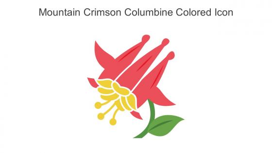 Mountain Crimson Columbine Colored Icon In Powerpoint Pptx Png And Editable Eps Format