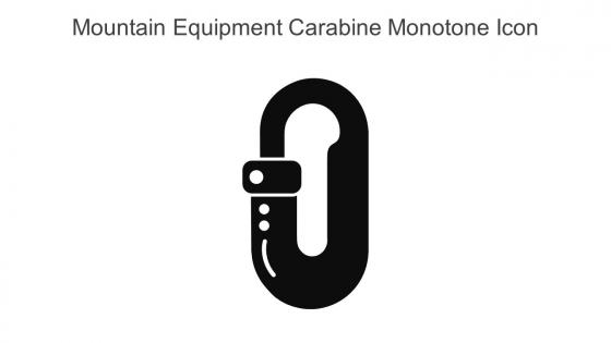 Mountain Equipment Carabine Monotone Icon In Powerpoint Pptx Png And Editable Eps Format