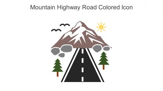 Mountain Highway Road Colored Icon In Powerpoint Pptx Png And Editable Eps Format