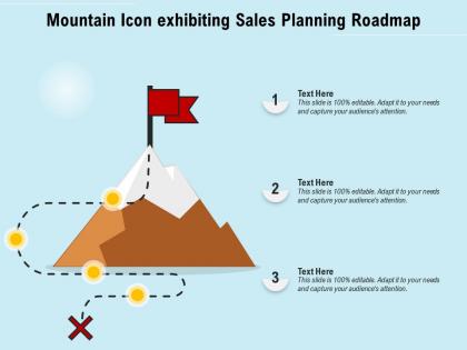 Mountain icon exhibiting sales planning roadmap