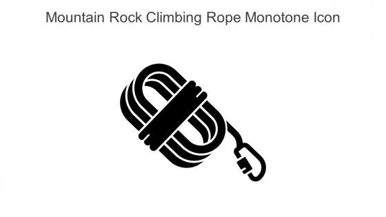 Mountain Rock Climbing Rope Monotone Icon In Powerpoint Pptx Png And Editable Eps Format