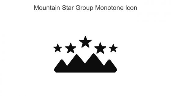 Mountain Star Group Monotone Icon In Powerpoint Pptx Png And Editable Eps Format