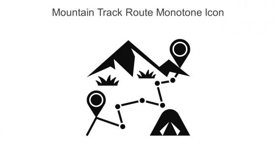 Mountain Track Route Monotone Icon In Powerpoint Pptx Png And Editable Eps Format