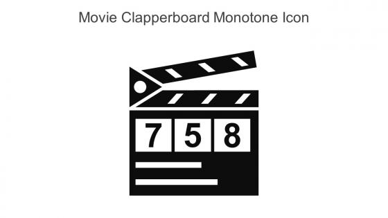 Movie Clapperboard Monotone Icon In Powerpoint Pptx Png And Editable Eps Format