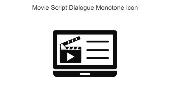 Movie Script Dialogue Monotone Icon In Powerpoint Pptx Png And Editable Eps Format
