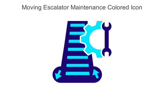 Moving Escalator Maintenance Colored Icon In Powerpoint Pptx Png And Editable Eps Format