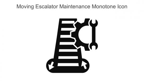 Moving Escalator Maintenance Monotone Icon In Powerpoint Pptx Png And Editable Eps Format