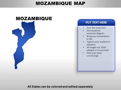 Mozambique country powerpoint maps