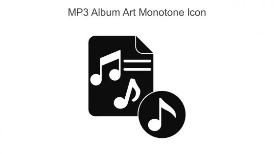 MP3 Album Art Monotone Icon In Powerpoint Pptx Png And Editable Eps Format