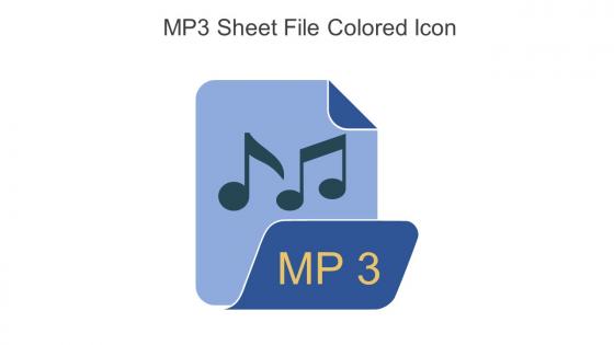MP3 Sheet File Colored Icon In Powerpoint Pptx Png And Editable Eps Format