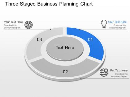 Ms three staged business planning chart powerpoint template slide