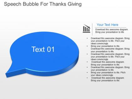 Mu speech bubble for thanks giving powerpoint temptate