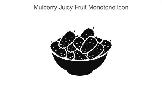 Mulberry Juicy Fruit Monotone Icon In Powerpoint Pptx Png And Editable Eps Format
