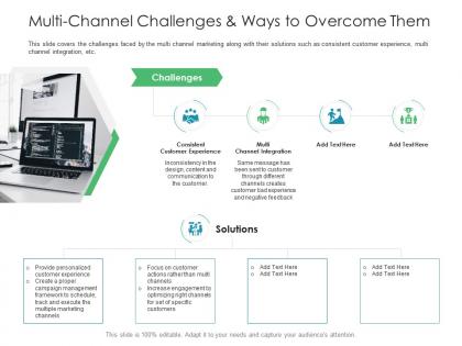 Multi channel challenges and ways to overcome them business consumer marketing strategies ppt ideas