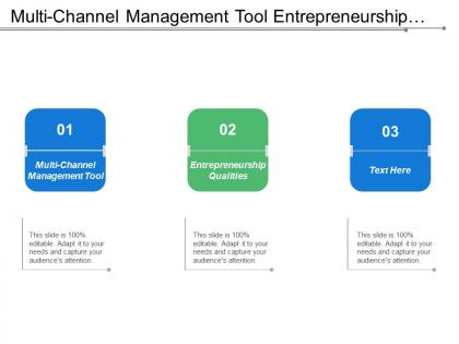 Multi channel management tool entrepreneurship qualities sales plan