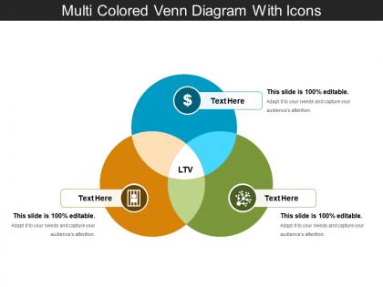 Multi colored venn diagram with icons