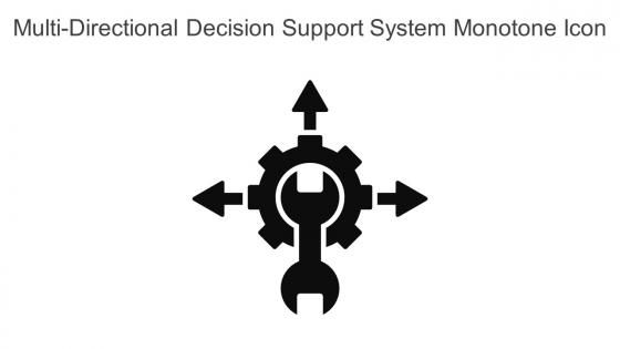Multi Directional Decision Support System Monotone Icon In Powerpoint Pptx Png And Editable Eps Format