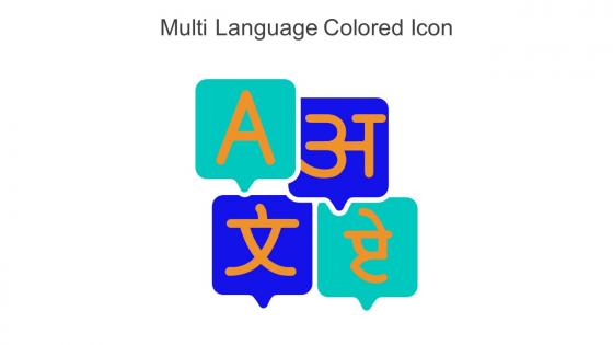 Multi Language Colored Icon In Powerpoint Pptx Png And Editable Eps Format