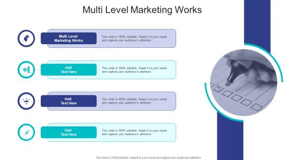 Multi Level Marketing Works In Powerpoint And Google Slides Cpb