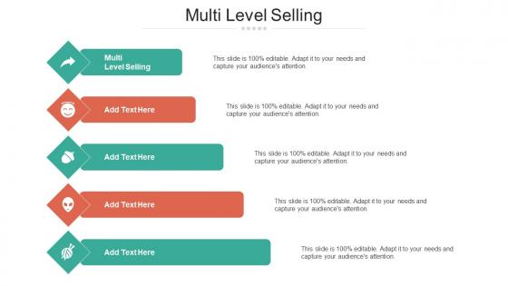 Multi Level Selling Ppt Powerpoint Presentation Ideas Example File Cpb