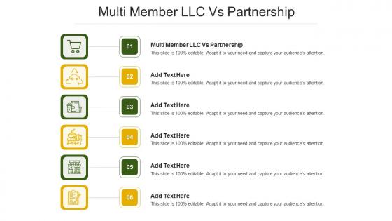 Multi Member LLC Vs Partnership In Powerpoint And Google Slides Cpb