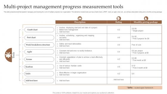 Multi Project Management Progress Measurement Tools