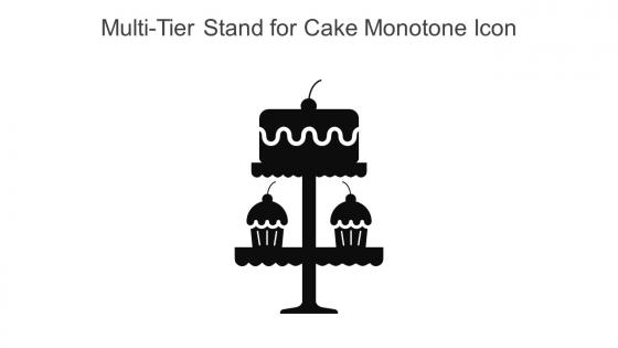 Multi Tier Stand For Cake Monotone Icon In Powerpoint Pptx Png And Editable Eps Format
