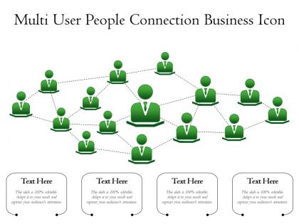 Multi user people connection business icon