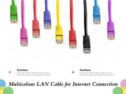 Multicolour lan cable for internet connection