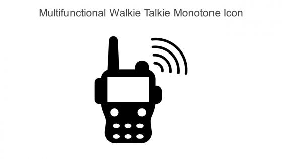 Multifunctional Walkie Talkie Monotone Icon In Powerpoint Pptx Png And Editable Eps Format