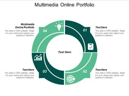 Multimedia online portfolio ppt powerpoint presentation ideas infographics cpb