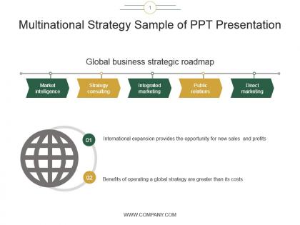 Multinational strategy sample of ppt presentation