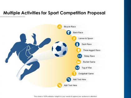 Multiple activities for sport competition proposal ppt powerpoint ideas example