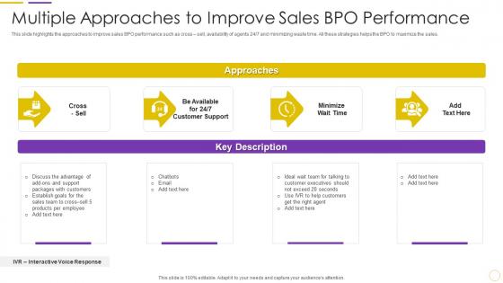 Multiple Approaches To Improve Sales Bpo Performance
