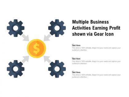 Multiple business activities earning profit shown via gear icon